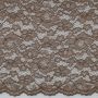 Blumen-Spitzenstoff mit beidseitiger Bogenkante Taupe