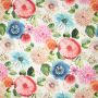 Baumwoll-Popeline Aquarell Doodle Blumen