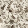 Bambus-Popeline Stoff mit Blumenprint Khaki