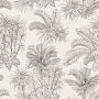 Bedruckter Musselin Palmen Offwhite