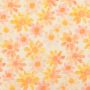 Baumwollvoile mit Blumen- und Punktemuster Apricot
