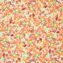 Stretch-Baumwolle Blumenprint Orange