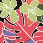 Gewebter Viskose-Leinenstoff mit buntem Blumenmuster