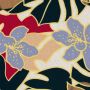 Gewebter Viskose-Leinen-Stoff mit Blumenmuster in Warmrot