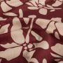 Viskose-Twill-Stoff mit abstraktem Blumenmuster in Rot