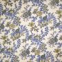 Gesteppte Baumwolle Blockprint Ecru Blau