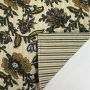 Stepp-Baumwollstoff Blockprint Ocker