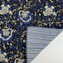 Gesteppte Baumwolle Blockprint Blau