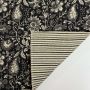 Gesteppte Baumwolle Blockprint Anthrazit
