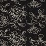 Schwarze bestickte Baumwolle mit Blumenmuster