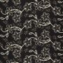 Schwarzer bestickter Denim-Jersey