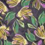 Stretch-Viskose-Twill mit Blumenmuster in Grau