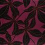 Viskose-Satin mit grafischem Blumenmuster in Aubergine