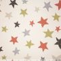 Superstar Orange – Canvasstoff mit Sternenmuster