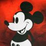 Velours-Panel Mickey Red 48 x 48 cm