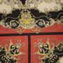 Satin-Panellstoff mit abstraktem Blockmuster Rot