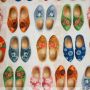 Panama Holzschuhe Canvas-Stoff