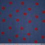 Chambray Jeans mit Kussmotiven