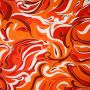 Stretch-Baumwollsatin Swirls Orange