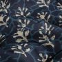 Baumwoll-Batik Wasserpflanze Blau