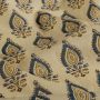 Baumwoll-Batikstoff Persisches Muster Vanille