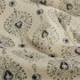 Baumwoll-Batikstoff Doodle-Tropfen Vanille