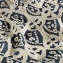 Baumwoll-Batikstoff Fantasie Blau-Crème