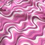 Baumwolljersey Marble Drip Rosa