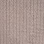 Gestrickter Zopfmusterstoff Taupe
