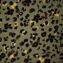 Viskose-Twill Leopard mosgrün