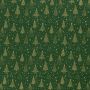 Baumwoll-Popeline mit Weihnachtsbäumen und Folienprint Grün