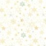 Baumwoll-Popeline mit Foliensternen gebrochen Weiß
