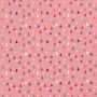 Baumwoll-Popeline Stoff mit Weihnachtsornamenten in Rosa