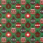 Baumwoll-Popeline mit Weihnachtskugeln Print Grün