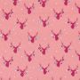 Baumwoll-Popeline mit Weihnachts-Schneeflockenprint Rosa