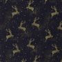 Bedruckter Baumwoll-Popeline mit Folienprint Weihnachten Marineblau