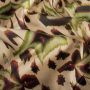 Viskose-Satin abstrakt Beige