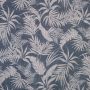 Viskose Air Flow Palmenblatt-Print Blau
