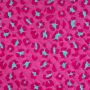 Gewatteerde Baumwoll-Doubleface-Patchworkstoff Leopard Fuchsia