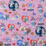 Jersey-Stoff mit Schlumpf-Print