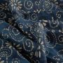 Batik-Baumwolle mit Blumenprint in Blau