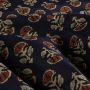 Batik-Baumwolle bedruckt Blumen Marineblau