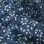 Batik-Baumwolle mit Blumenprint Blau