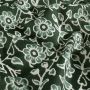 Batik-Baumwolle mit Blumenprint Dunkelgrün