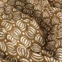 Batik-Baumwolle bedruckt Blätter Braun