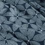 Batik-Baumwolle bedruckt Blumen Dots Blau