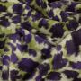 French Terry Leopardenmuster Lime