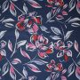 Alphen Fleece-Stoff mit Blumenmuster Rosa