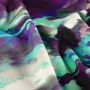 French Terry mit abstraktem Streifenmuster in Mint