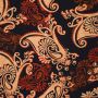 Viskose-Jersey Paisley Ziegelrot